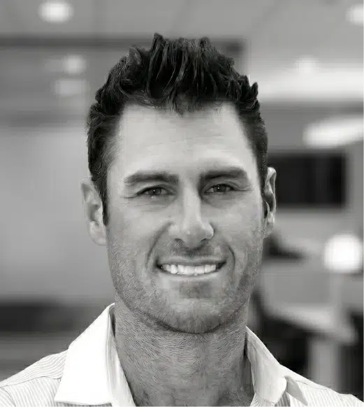 Smiling man in office portrait